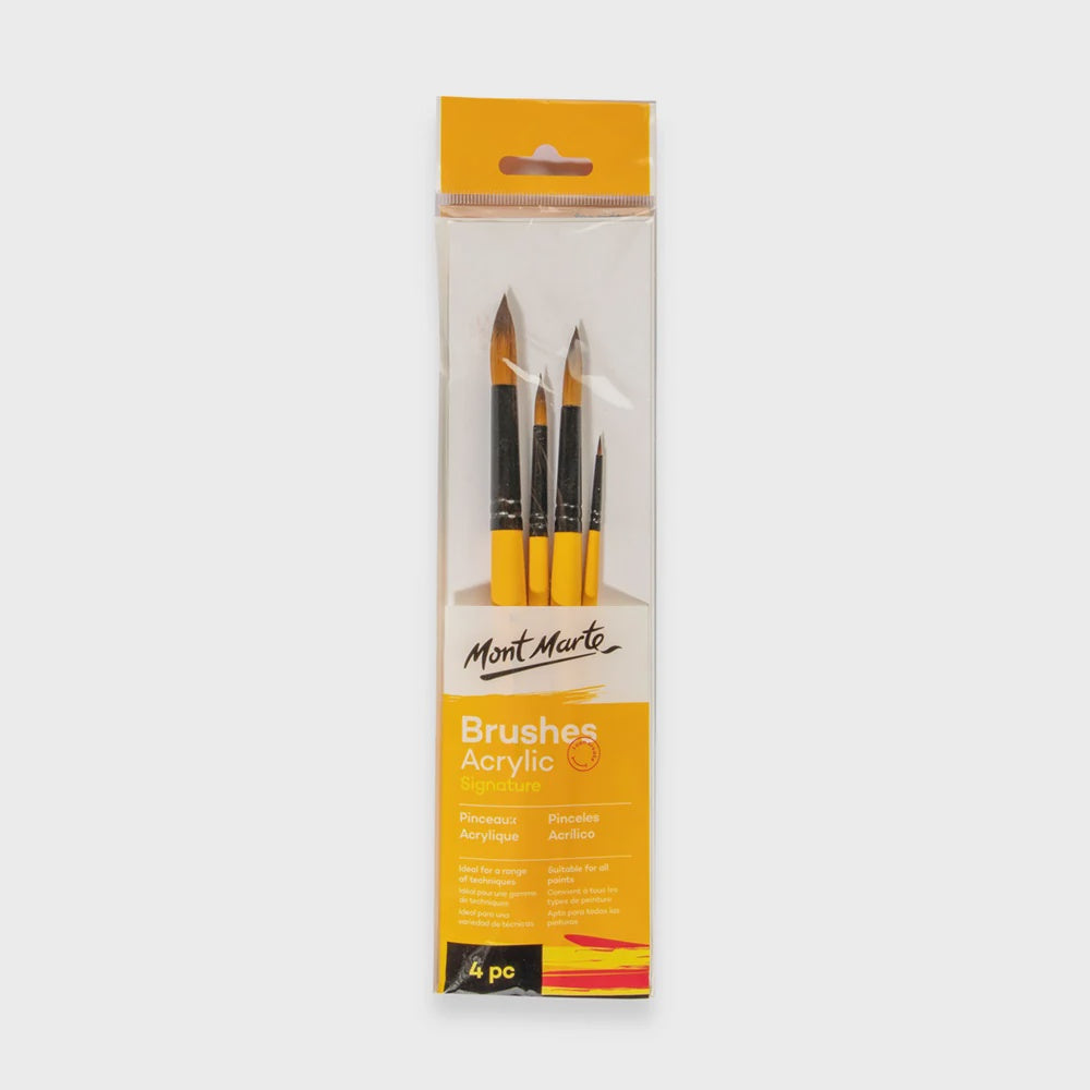 Gallery series brush set acrylic long tip 4pce