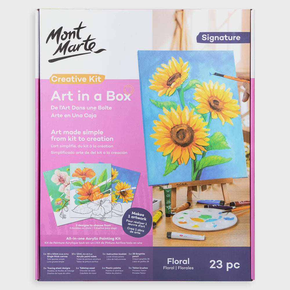 Art in a box creative kit floral 23pc