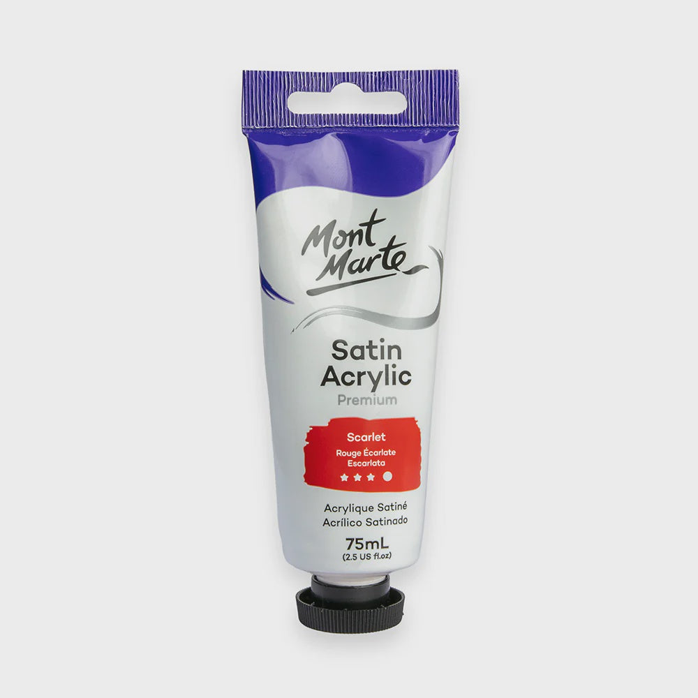 Satin Acrylic 75ml Scarlet