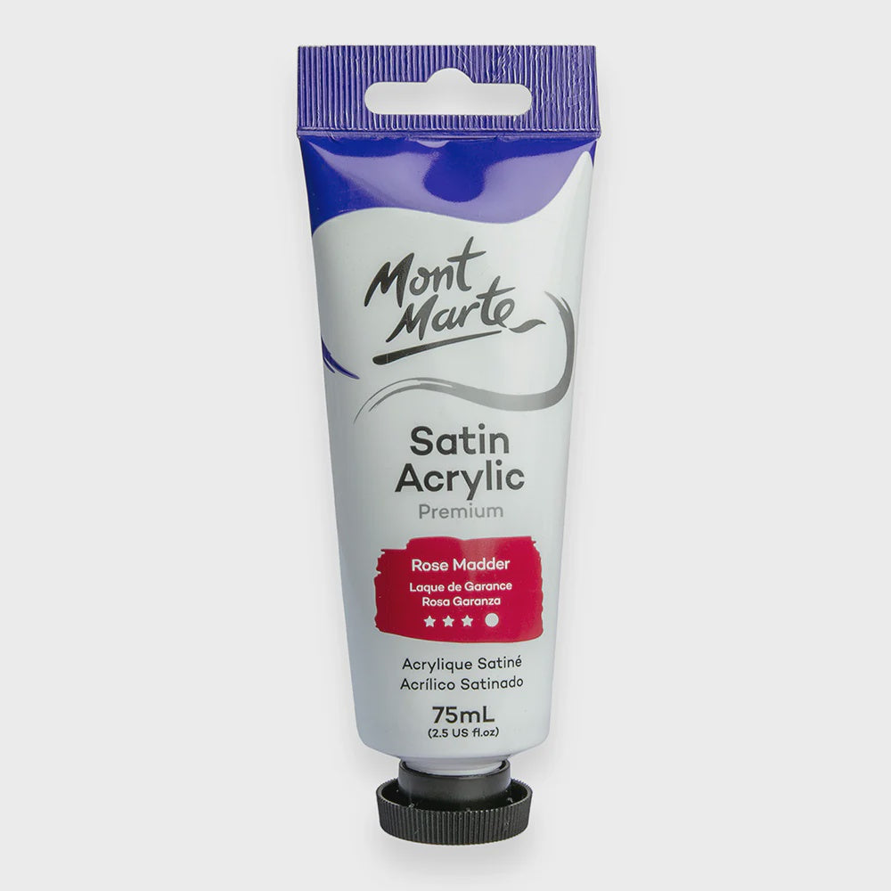 Satin acrylic 75ml Rose Madder