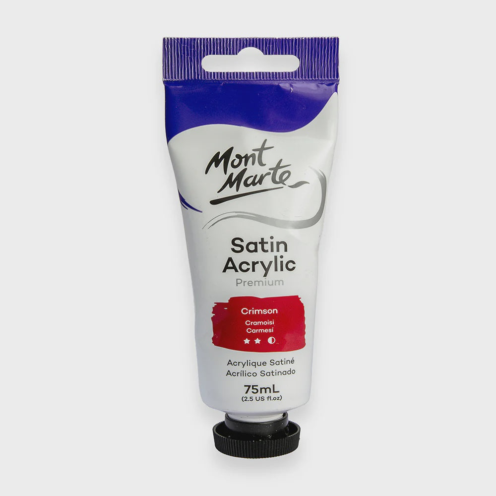 Satin Acrylic 75ml Crimson