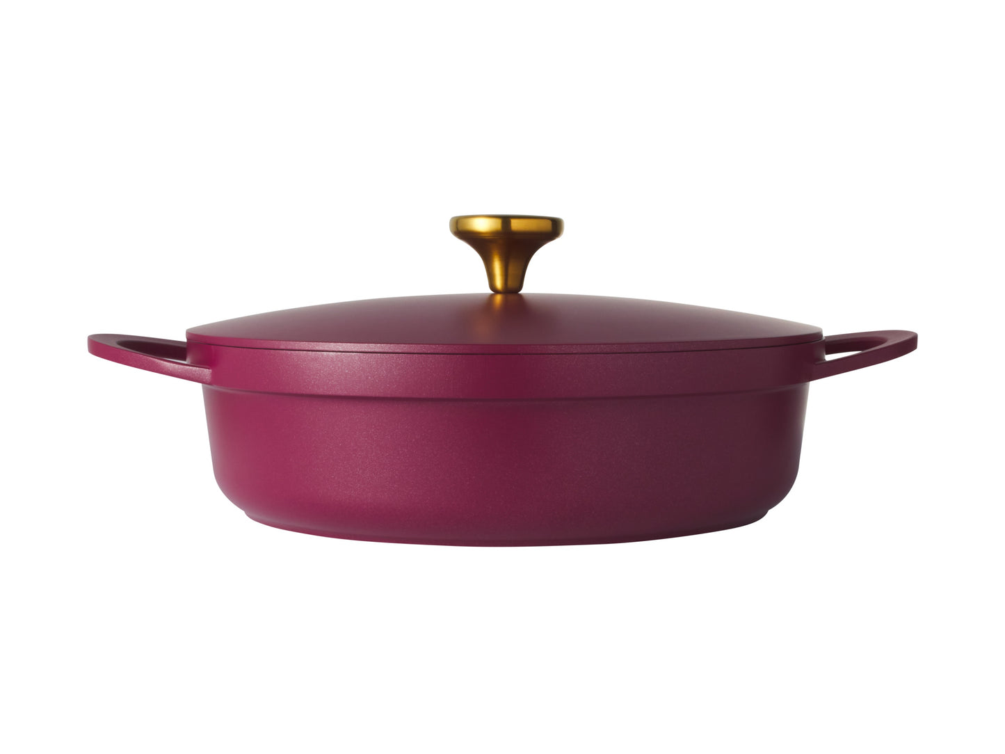 Cast lite shallow casserole 28cm/4L Cherry GB