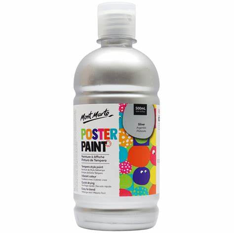 Poster paint silver 500 ml
