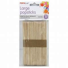 Popsticks 150x18mm Large 50pk natural