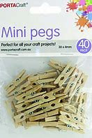 Clothes pegs 30x4mm natural 40pack