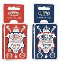 Queen’s Slipper Playing Cards 52 pack red/blue