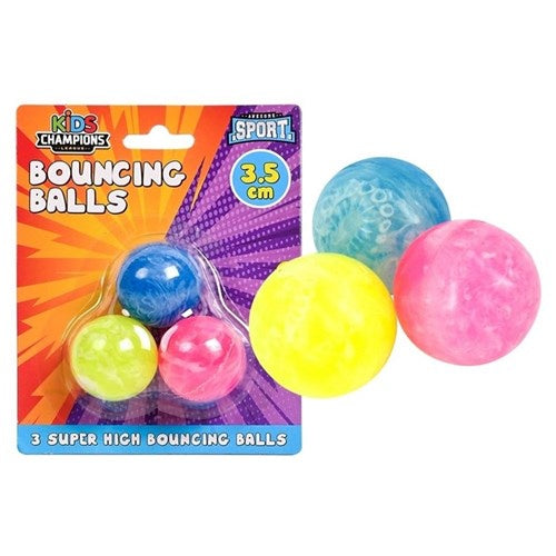 3pce Jumbo super bouncing balls 3cm
