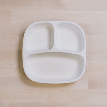 Divided plate white
