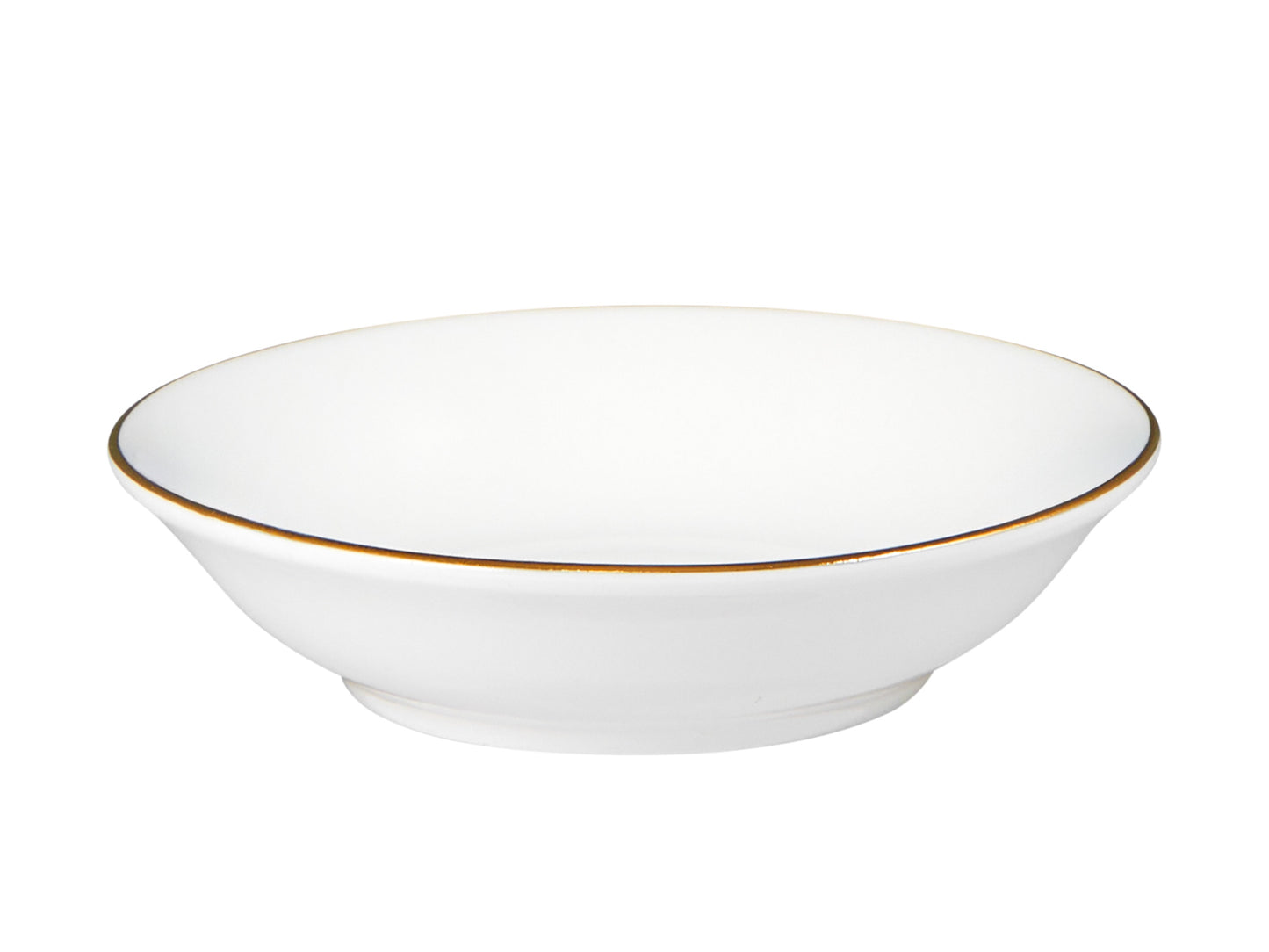 White gold round sauce dish 9.5cm