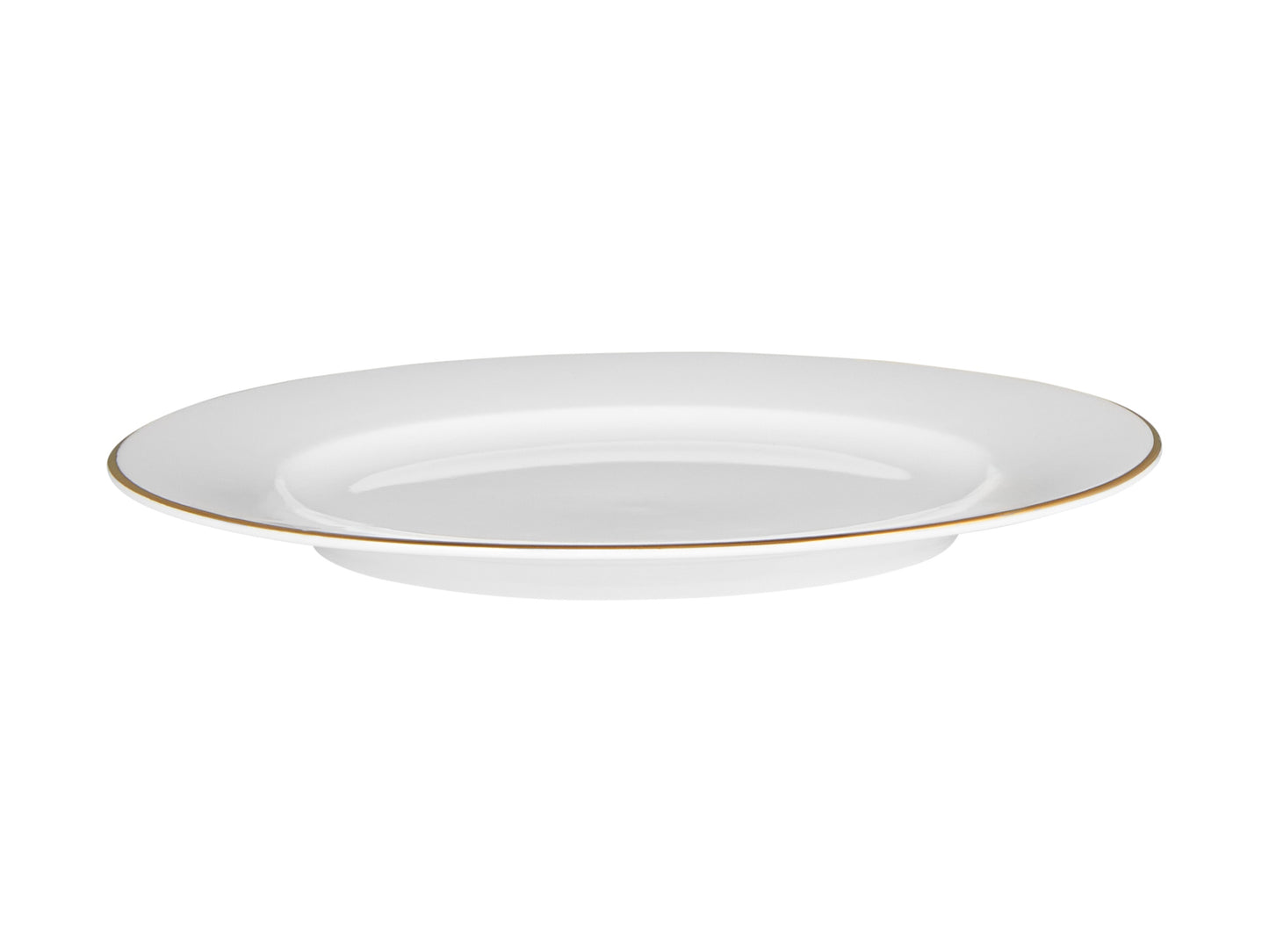 White gold rim side plate 19cm