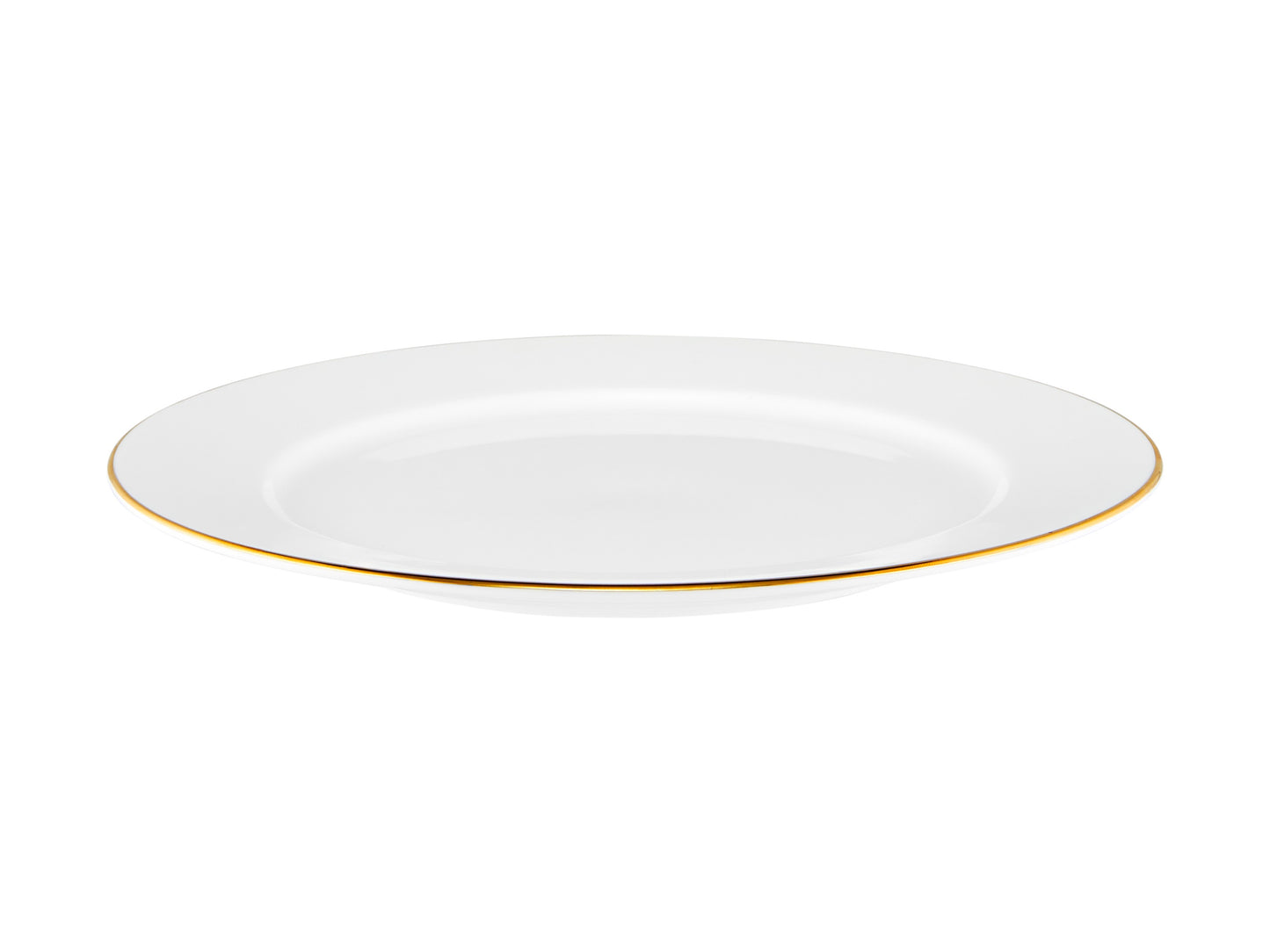 White gold rim entree plate 23cm