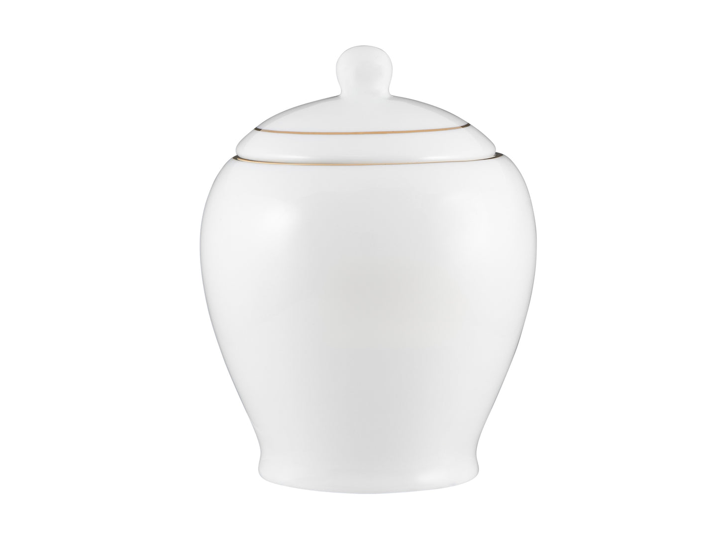 White gold sugar bowl