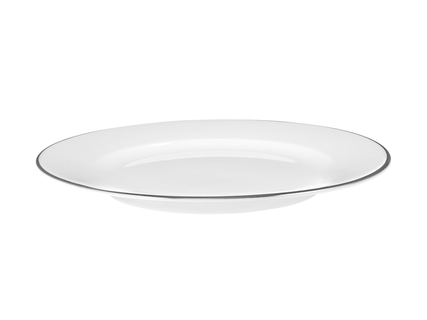 White platinum rim side plate 19cm