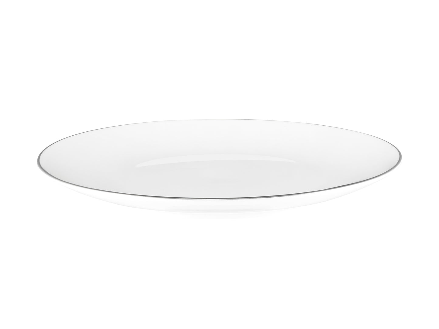 White platinum coupe entree plate 23cm
