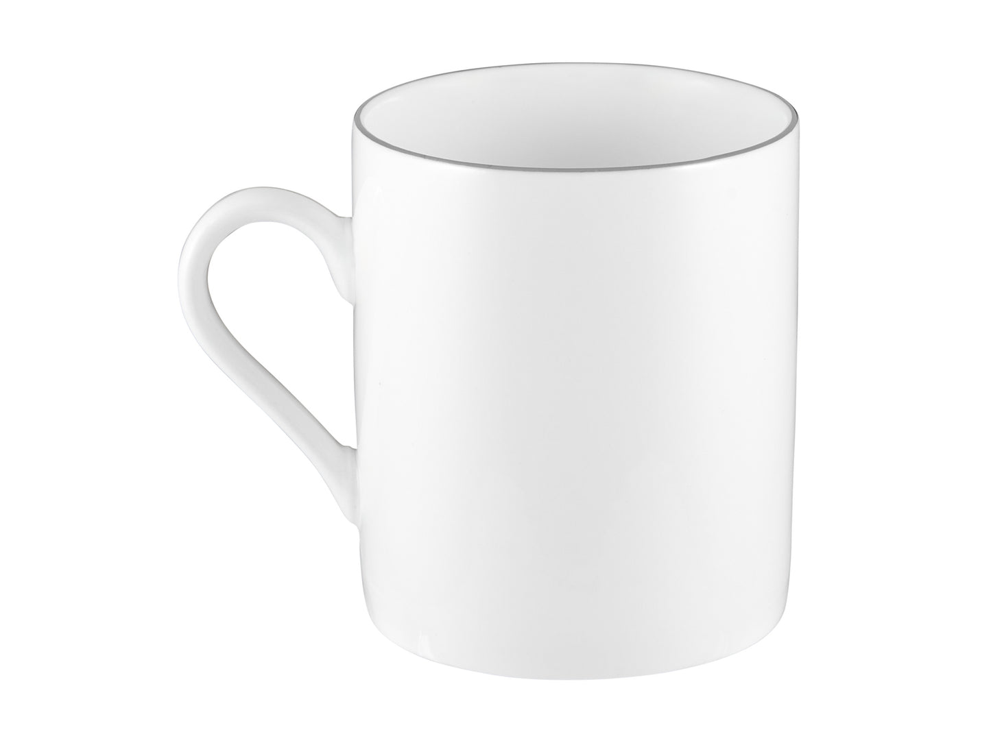 White platinum mug cylindrical 300ml