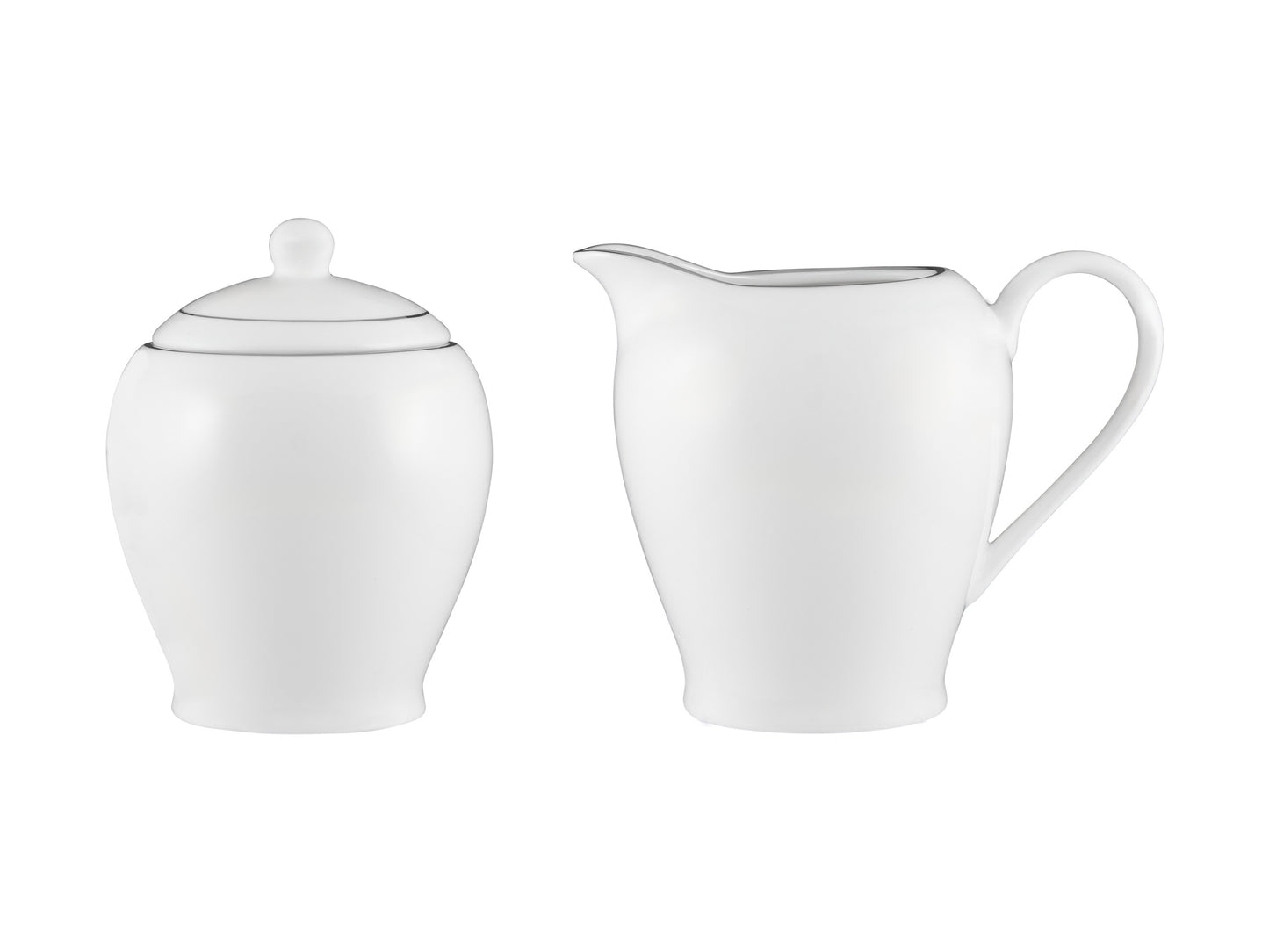 White platinum sugar & creamer set