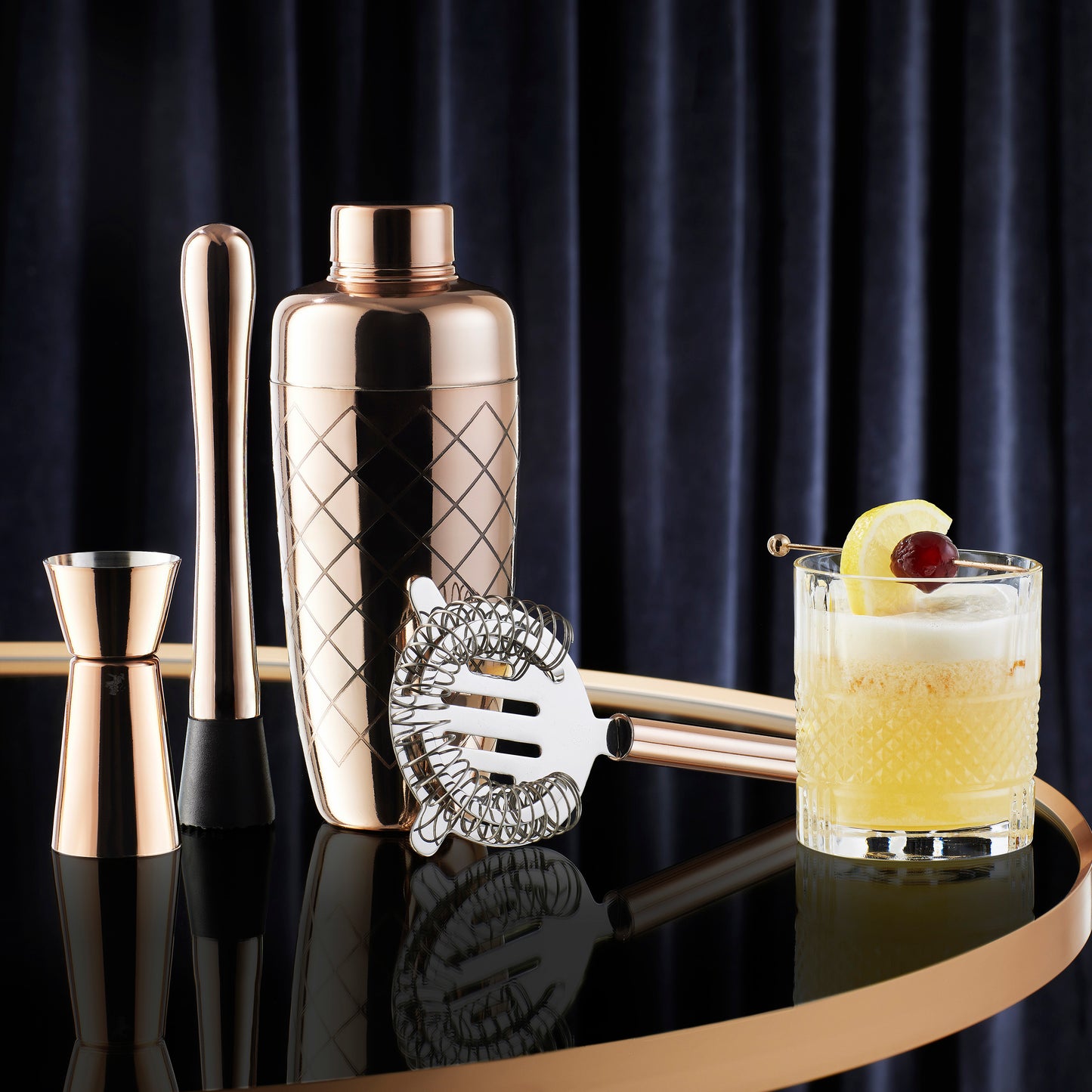 Cocktail set rose gold 4pce