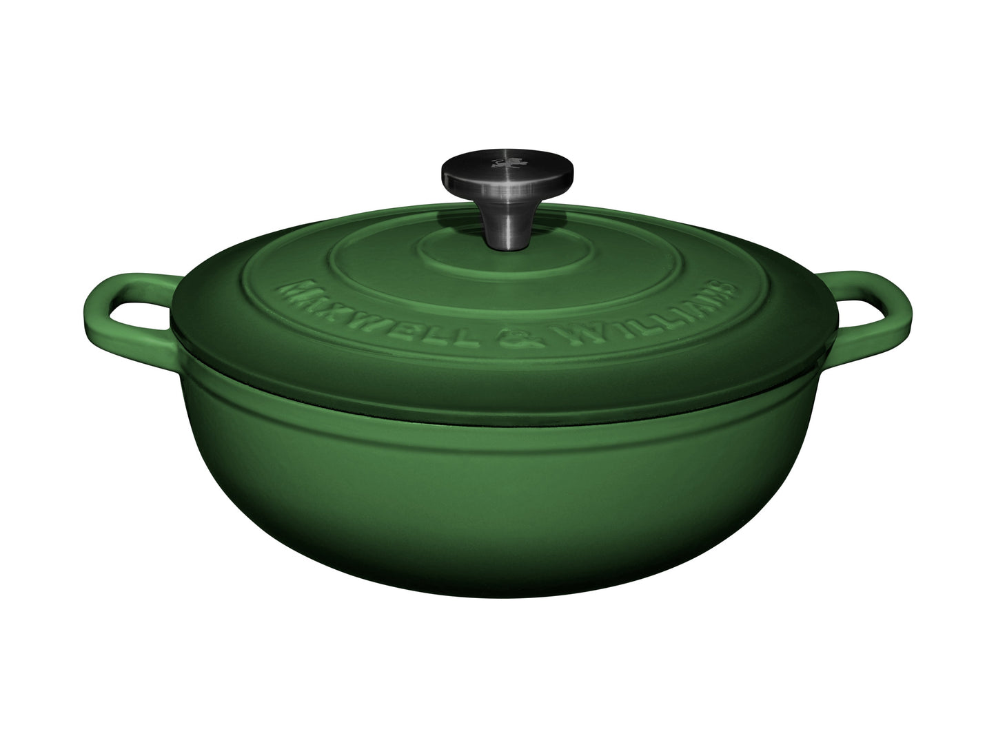 Cast iron round casserole english racing green 26cm 4L GB