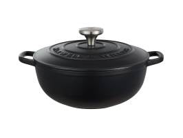 Cast Iron Round casserole black 24cm/3.3L