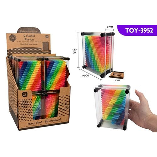 Rainbow Plastic Pin Art 13x10x6cm
