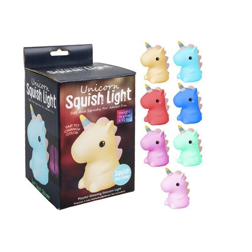 Squish & glow unicorn glow light