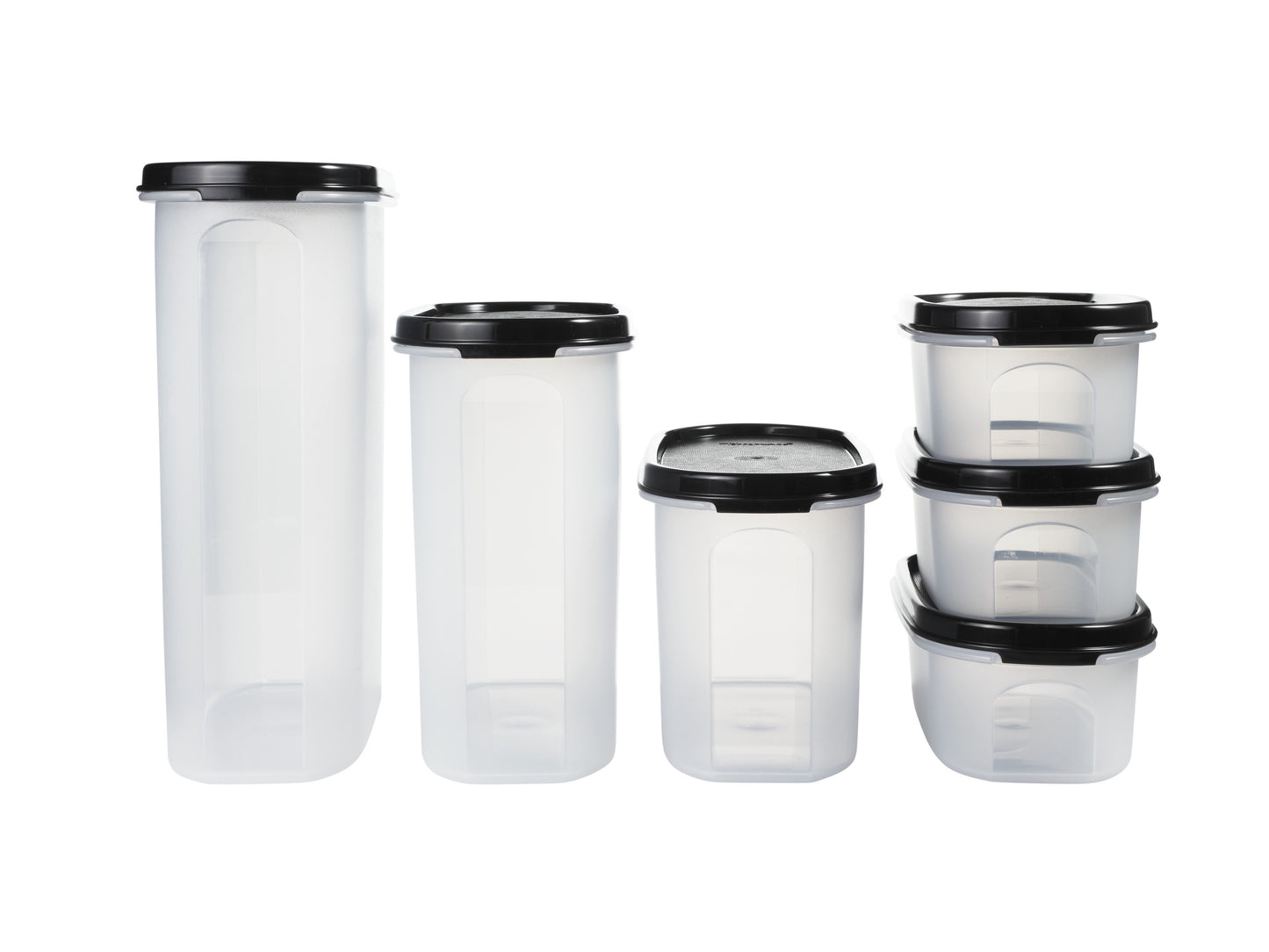 Modular oval dry food container set of 6