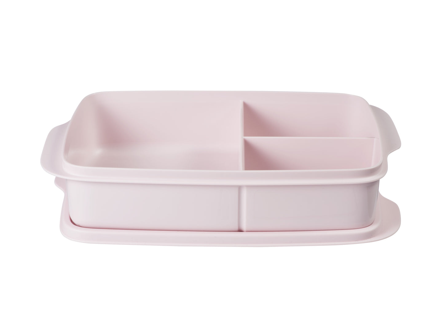 Divided rectangle lunch box 1L pink