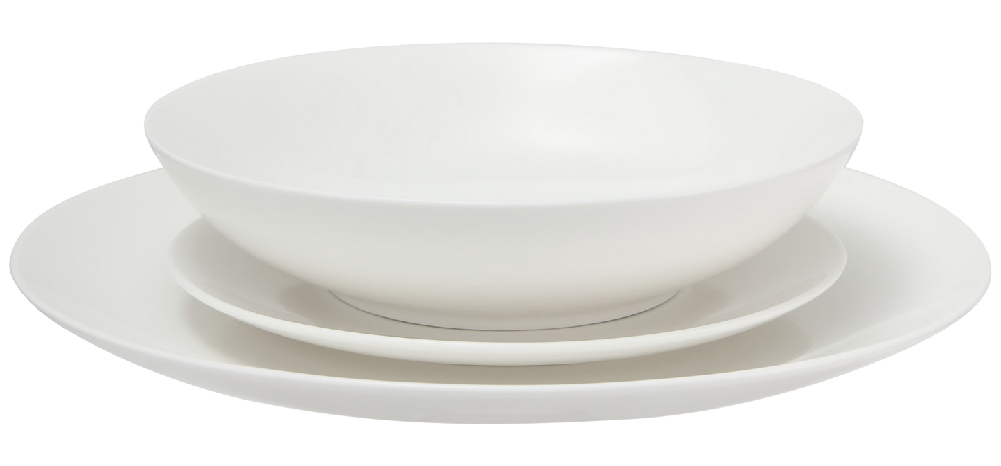 White Basics Tribeca Coupe Dinner Set 12pce