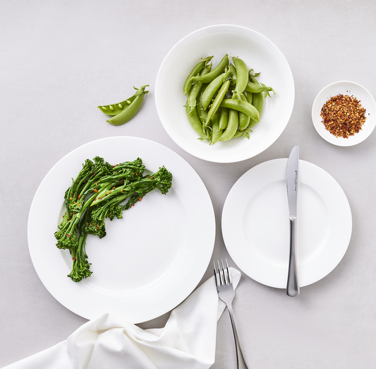 White Basics European Rim Dinner Set 12pce