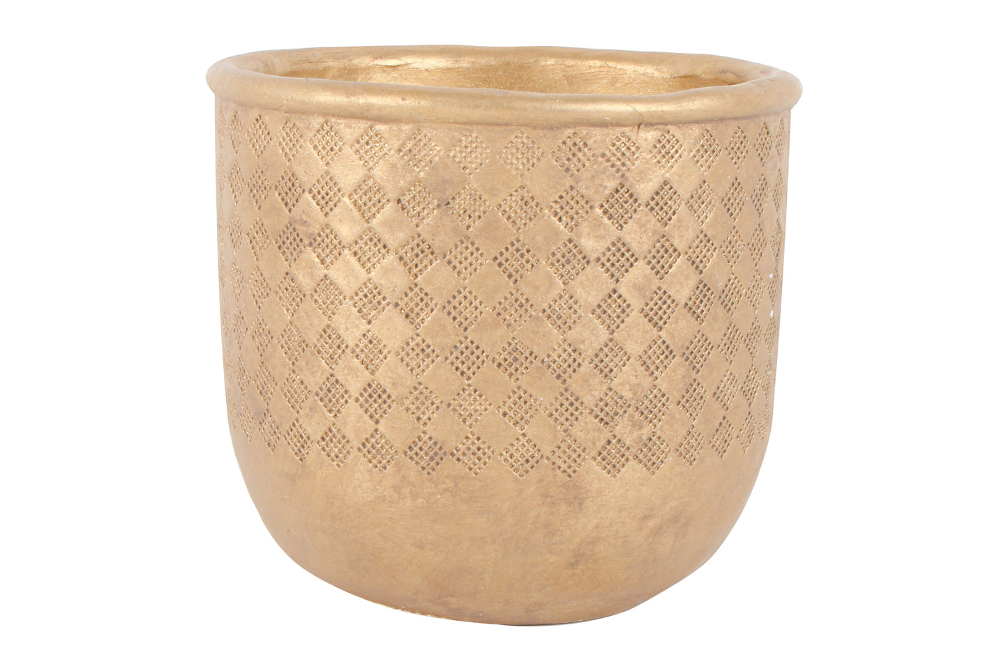 Minnie embossed cement pot 18x16cm
