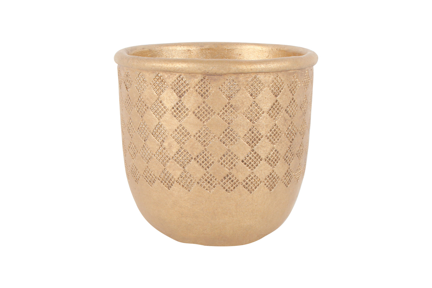 Minnie embossed cement pot w/hole & stopper 13x12cm