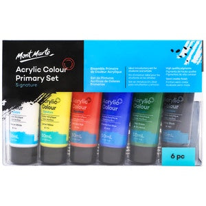 Acrylic colour primary paint set 6x50ml