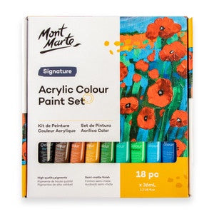Acrylic colour paint set 18pc x36ml
