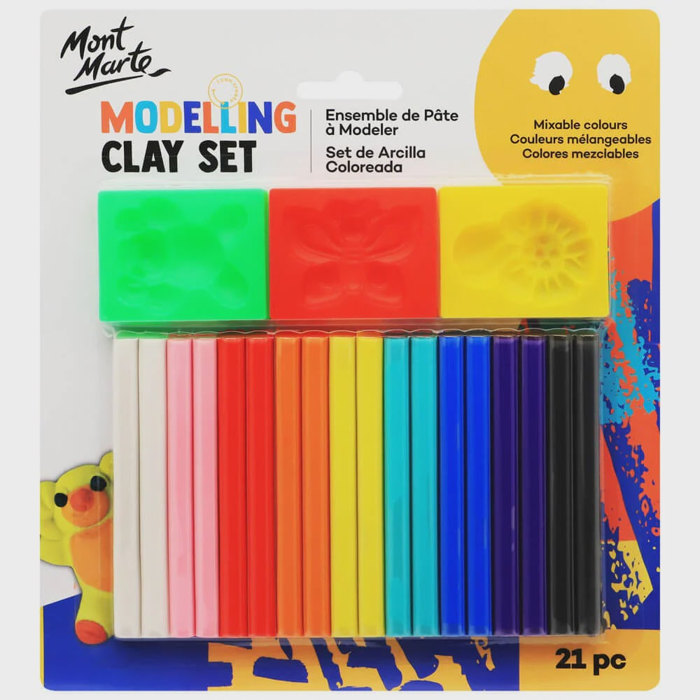 Modelling clay set w/moulds 21pc