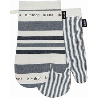 Oven mitt 2pk black