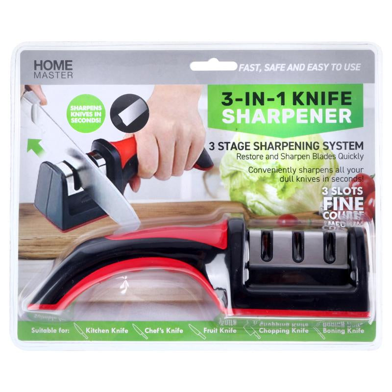 Kitchen knife sharpening tool 3 slot