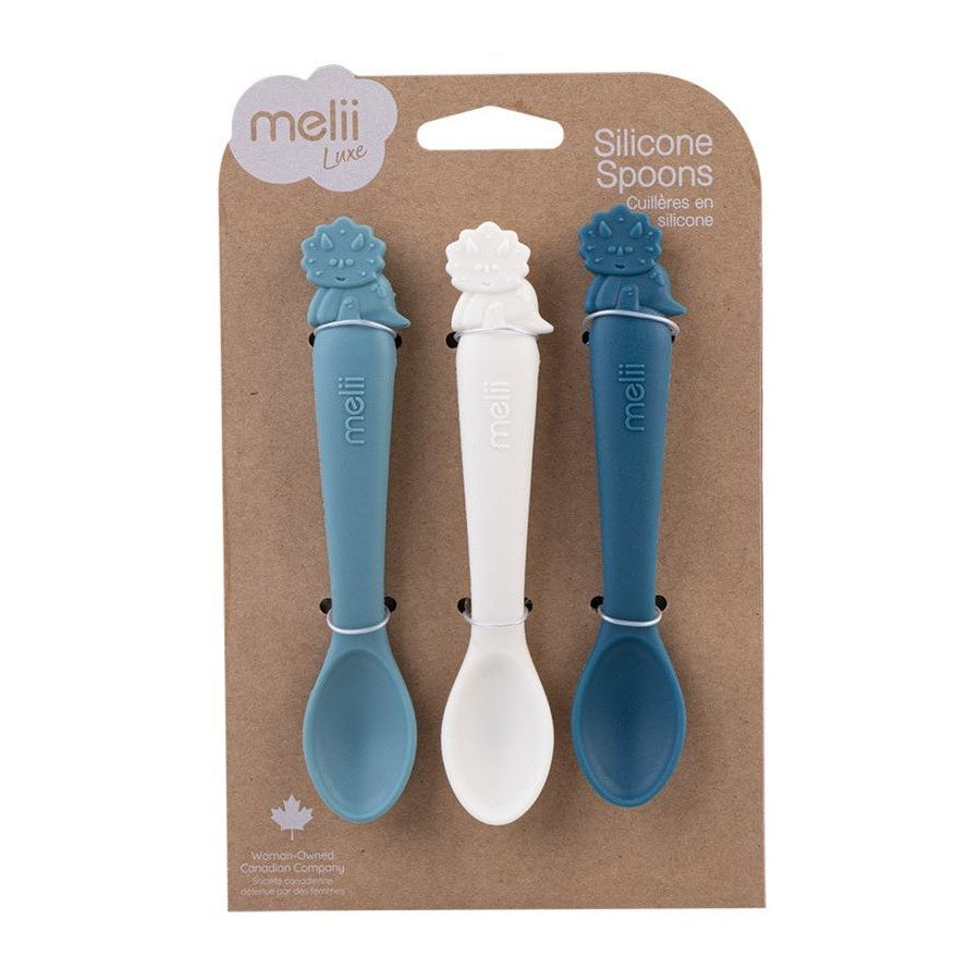 Silicone spoons 3pack dinosaur