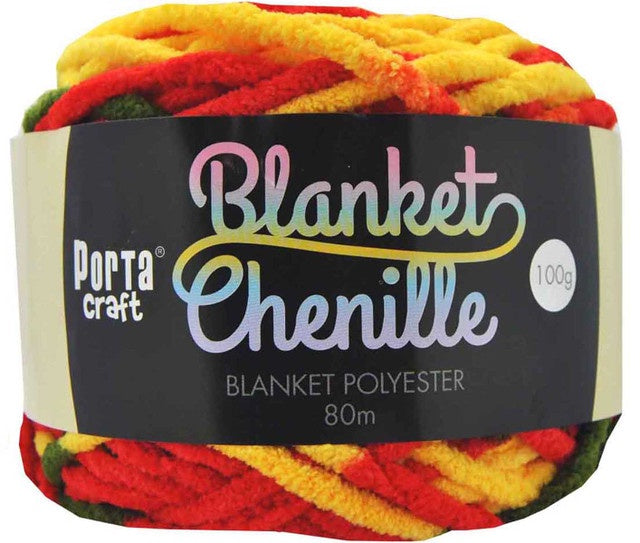 Chenille blanket yarn 100g 80m multi indigenous