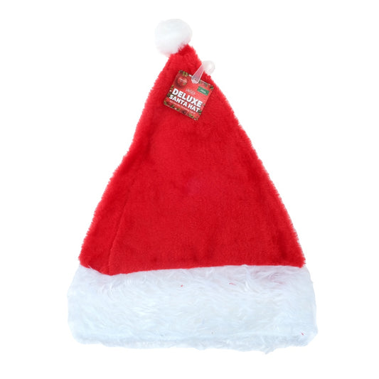Hat Santa deluxe adult red/white