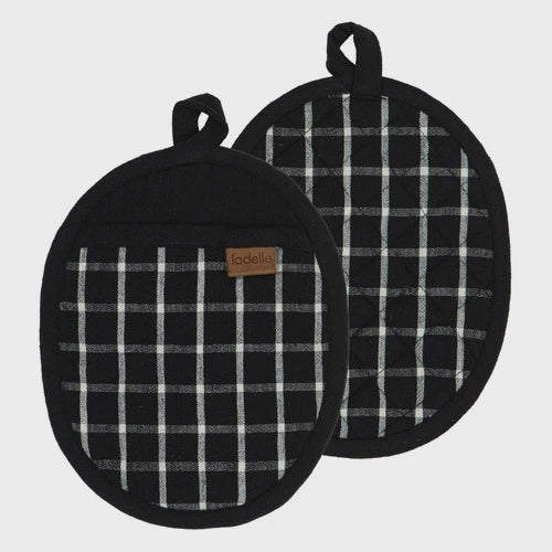 Hemingway black 2pk potholder