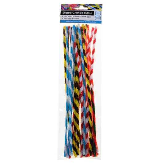 Chenille stem stripe design