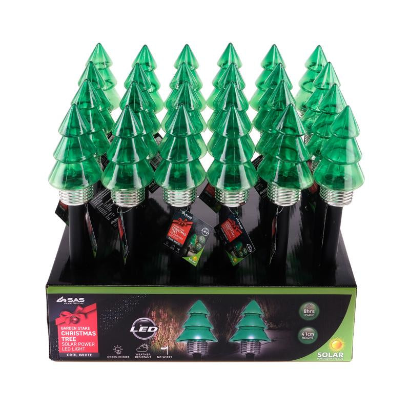 Stake light solar Christmas tree 8x40cm