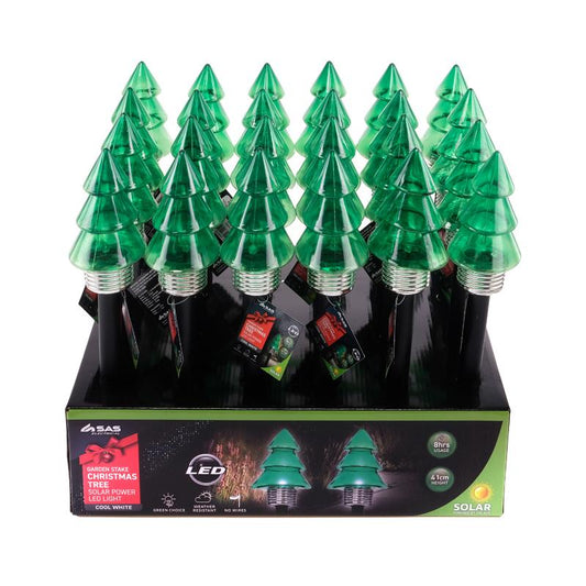 Stake light solar Christmas tree 8x40cm