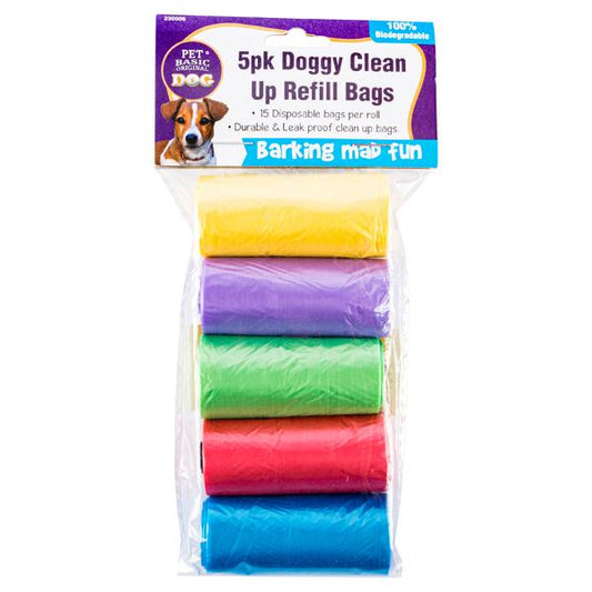 Dog Clean Up Refill Bags 5 Rolls