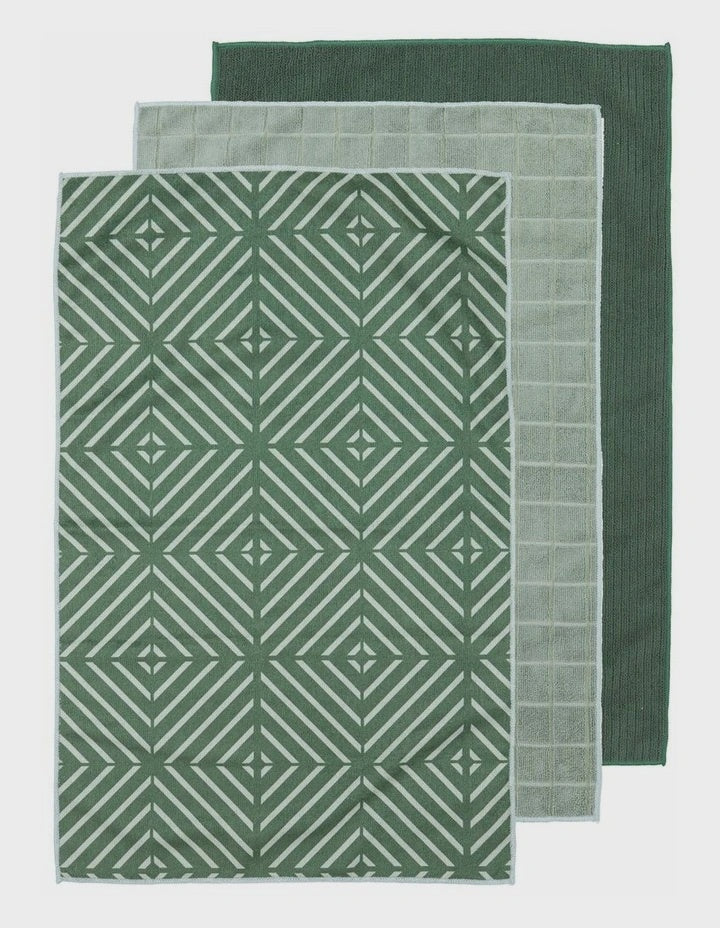 Kitchen towel microfibre 4pk green