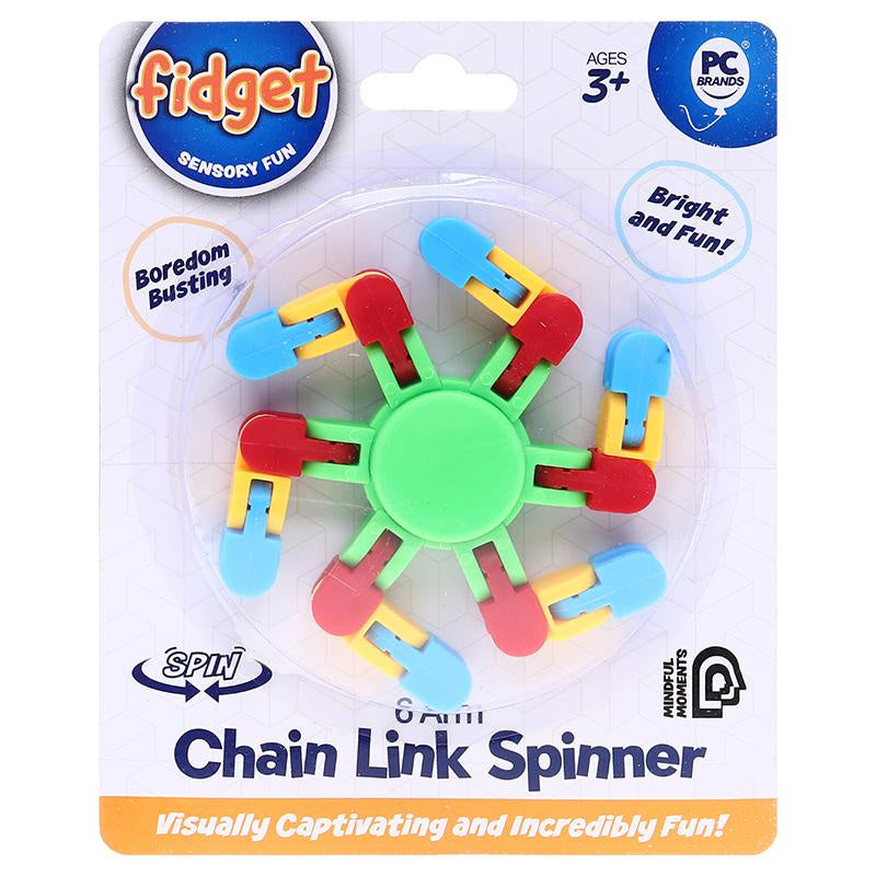 Fidget chain link spinner 6-arm 8.5cm
