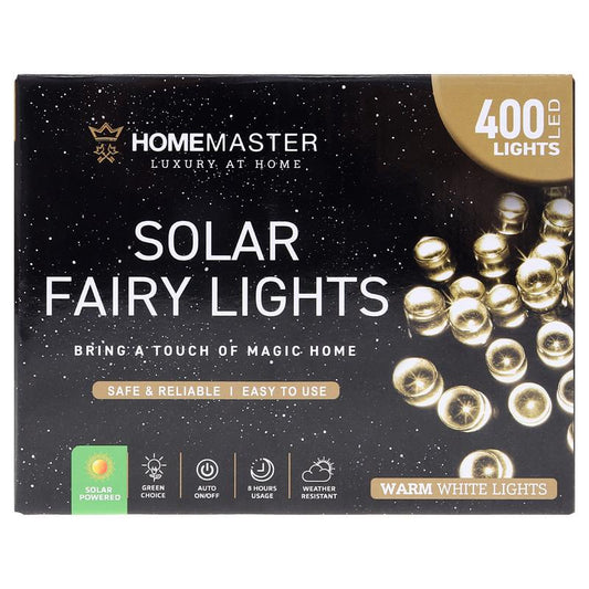 Fairy light solar 400LED 25.5m warm white