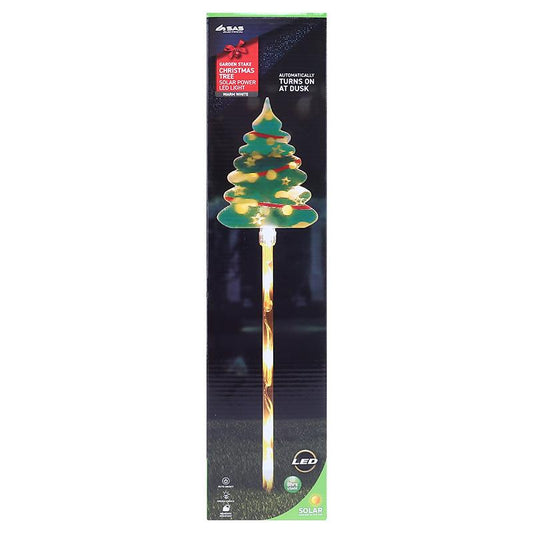 Stake light solar Christmas tree coloured 5 LED