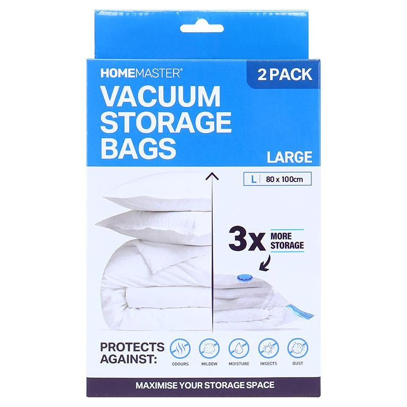 Storage Bags Vacuum 80cm x 100cm 2pk