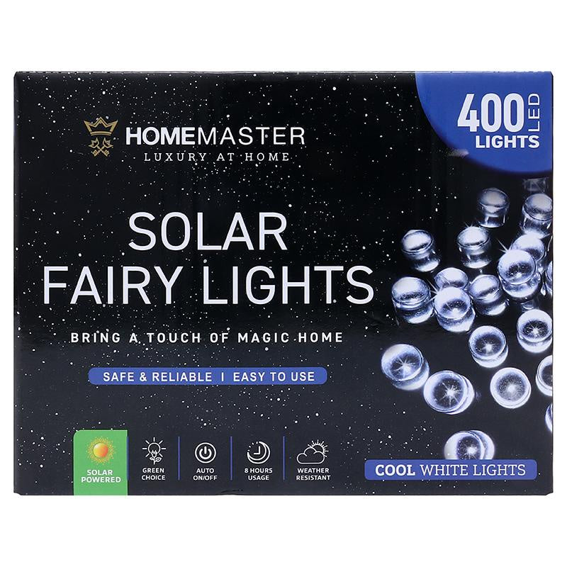 Fairy solar lights 400 LED 25.5m cool white